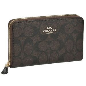Coach Dark Brown Signature Wallet